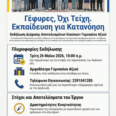 Δελτίο τύπου Γυμνάσιο Αξιού Ρουμανία