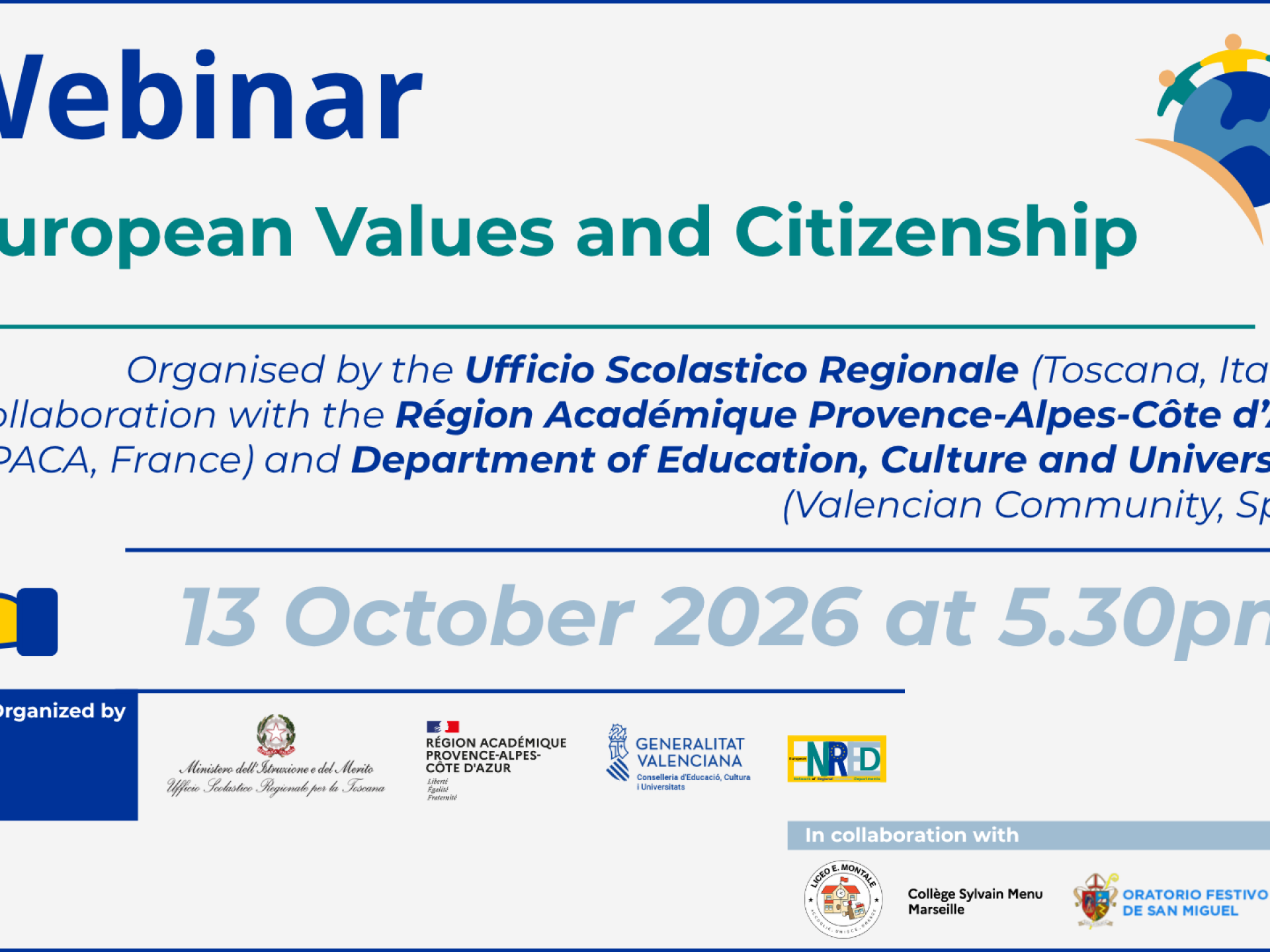 Πρόσκληση σε Webinar_European Values & Citizenship του δικτύου ENRED